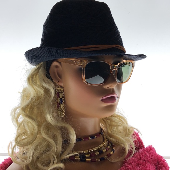 Oscar DeLa Renta Clear Yellow Frame Medium Arm Green Tint - Picture 1 of 7